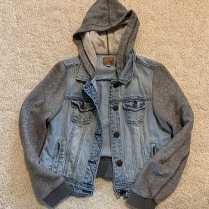 American Eagle Jean & Grey Jersey Jacket